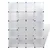 Vidaxl Modularna omara s 14 predelki bela 37x146x180,5 cm