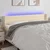 Vidaxl LED posteljno vzglavje krem 183x16x78/88 cm blago