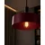 Luster na sajli HAKI 1xE27/60W/230V bordo/crna