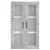 Zidni stakleni ormarić PORTO Betonski sivi 60 x 31 x 100 cm