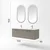 Skye Decor Set kupatilskog ormarića sa umivaonikom i ogledalom, 2 dela, Sivi
