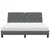 Vidaxl Postelja z vzmetnico temno siva 160x200 cm blago