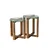 Hanah Home Set klub stolova, 2 komada Amalfi 40x45/50cm, Orah