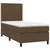 Vidaxl Box spring postelja z vzmetnico temno rjava 90x200 cm blago