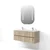 Skye Decor Set kupatilskog ormarića sa umivaonikom i ogledalom, 2 dela, Krem