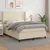 Vidaxl Box spring postelja z vzmetnico krem 140x190 cm umetno usnje