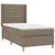 Vidaxl Box spring postelja z vzmetnico taupe 100x200 cm blago