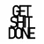 Wallity Zidna dekoracija Get Shit Done 15, 38x48 cm, 1.5 mm, Crna