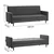 Atelier del Sofa Trosed na razvlačenje Hiko Tamnosivi
