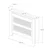 Hanah Home Maska za radijator Termora, 112x82x30 cm, Bela