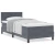 vidaXL Box Spring Postelja z Blazino Temno Siva 100x200 cm Žamet