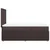 Vidaxl Box spring postelja z vzmetnico temno rjava 80x200 cm blago