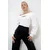 Trend Alacati Stili Ženska bluza dugih rukava Alc-X12948, Bela