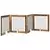 Vrata za pse s postoljem 4 pcs Staro drvo 100 x 100 cm