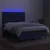 Greatstore Box spring postelja z vzmetnico LED modra 140x190 cm blago