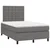 Vidaxl Box spring postelja z vzmetnico siv 120x200 cm umetno usnje