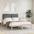 Vidaxl Posteljni okvir z oblazinjenim vzglavjem Temno siva