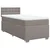 Vidaxl Box spring postelja z vzmetnico taupe 90x200 cm blago