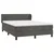 Vidaxl Box spring postelja z vzmetnico temno siva 140x200 cm žamet