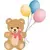 shumee Teddy Classico 70cm - rdeč
