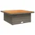 Vrtni stol sivi 110 x 110 x 71 cm poliratan i bagremovo drvo