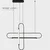 SOLEA 45 LUSTER 20W 3000K CRNA
