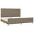 Vidaxl Posteljni okvir brez vzmetnice taupe 200x200 cm blago