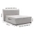 Svetlo siva boxspring postelja s prostorom za shranjevanje 160x200 cm Lysa – Ropez
