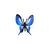 Tropski metulj Papilio/otacary blue zooted plastika 5cm