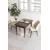 Hanah Home trpezarijski set Arp, sto i 2 stolice, ploča u dekoru drveta Baroque, krem tkanina Babyface