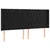 Vidaxl LED posteljno vzglavje črno 183x16x118/128 cm žamet