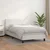 Vidaxl Box spring postelja z vzmetnico bela 90x200 cm umetno usnje