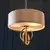 Endon 95212 - Luster na lancu 3xE27/10W/230V, prečnik 60 cm, siva/mesing