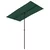 Vrtni suncobran s aluminijskim stupom 180 x 110 cm zeleni