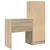 Stol s ladicama s policom s pohranom 2 pcs Sonoma hrast