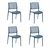 Hanah Home Set stolica Louise, 50x73x103 cm, 4 komada, Plave