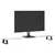 Stalak za monitor crni 100x20x8 cm kaljeno staklo i metal