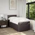 Vidaxl Box spring postelja z vzmetnico temno rjava 80x200 cm blago