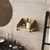 Hanah Home Zidna polica Short Arm, 30x20x19 cm, Zlatna boja
