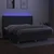 Vidaxl Box spring postelja z vzmetnico LED temno siva 200x200 cm blago