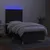 Vidaxl Box spring postelja z vzmetnico LED črna 90x200 cm blago