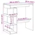 Vidaxl Barska miza s policami artisan hrast 100x48x101,5 cm