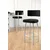 Hanah Home set od 2 barskih stolica Wosa, crna tkanina Babyface, bele metalne noge