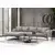 Atelier del Sofa Ugaona garnitura Leo 90x65x255cm Siva