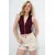 Trend Alacati Stili Ženska bluza bez rukava Alc-X13914, Zip kragna, Bordo