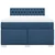 Vidaxl Box spring postelja z vzmetnico modra 160x200 cm blago