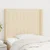 Vidaxl Vzglavje z ušesi krem 83x16x118/128 cm blago
