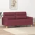 Vidaxl Kavč dvosed vinsko rdeč 140 cm blago