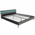 vidaXL Svetlo siva postelja lesena obložena za blagom 200 x 160 cm z LED