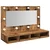 Ormar s ogledalom i LED-om Staro drvo 90x31,5x62 cm